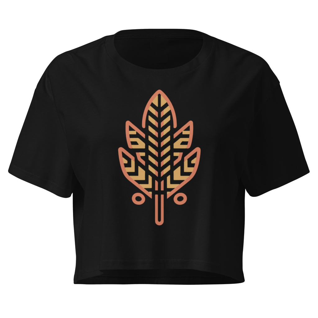 indian feather–inspired crop top