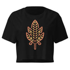 indian feather–inspired crop top