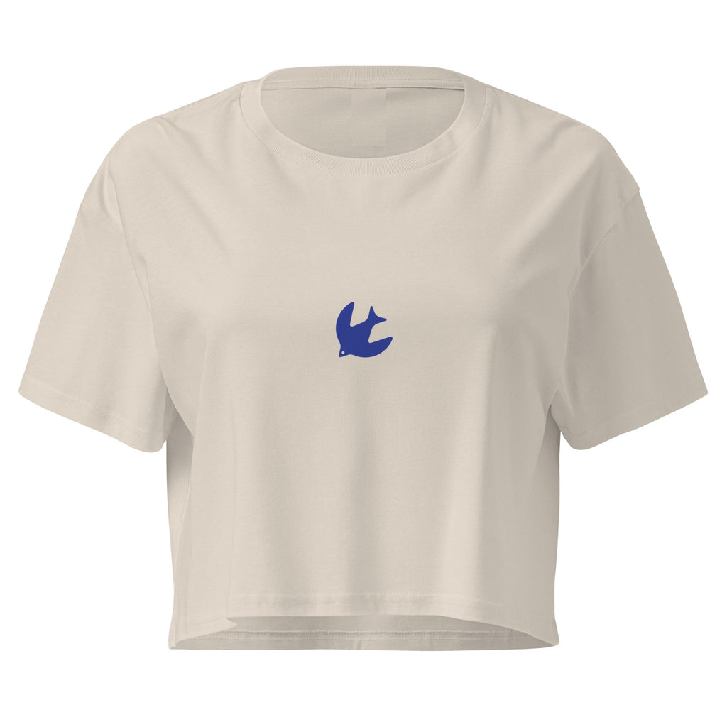 brazilian shark–inspired (deep blue) crop top