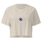 brazilian shark–inspired (deep blue) crop top