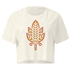 indian feather–inspired crop top