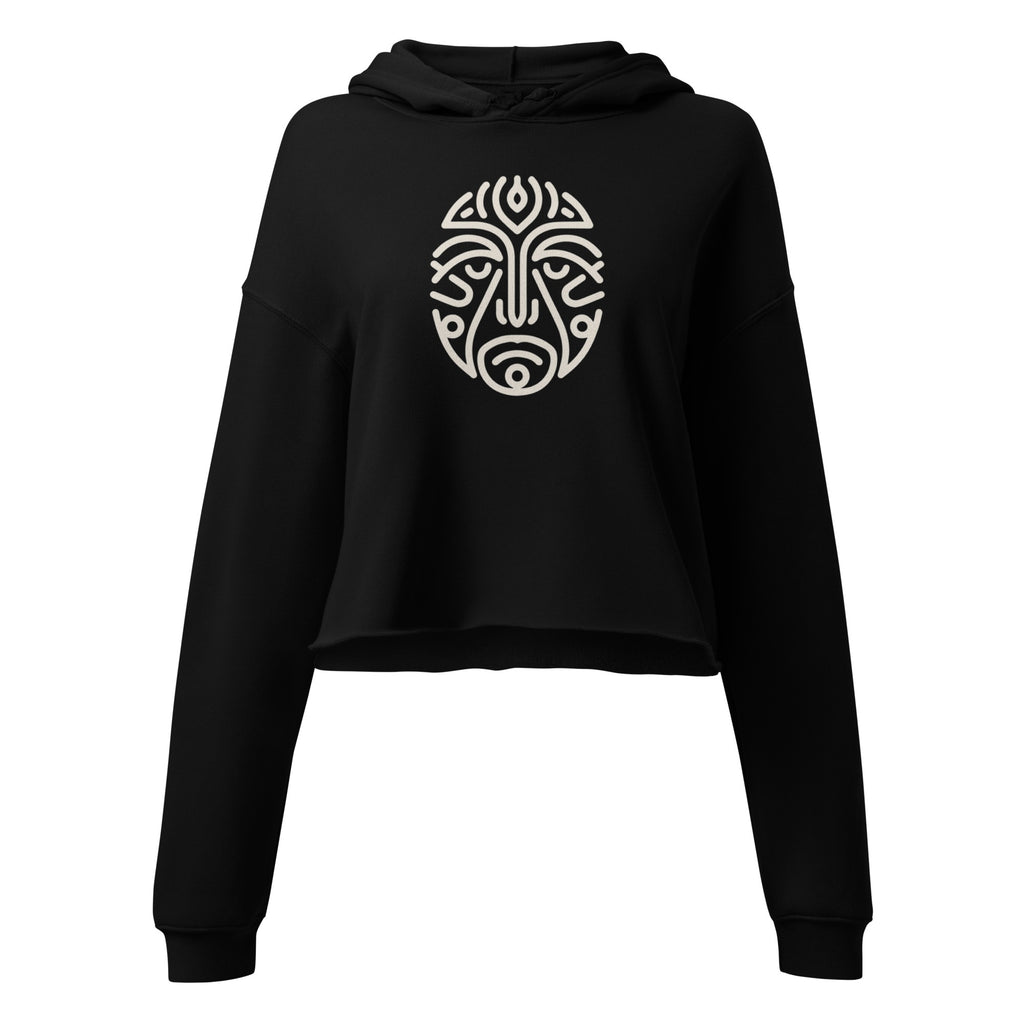 celtic inspired (soft beige) crop hoodie
