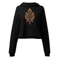 indian feather–inspired crop hoodie