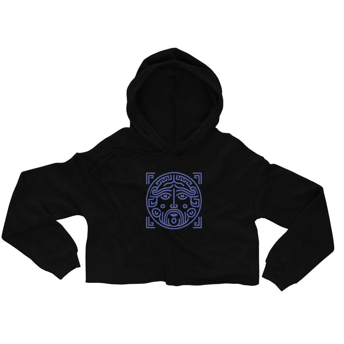 hellenic-inspired crop hoodie