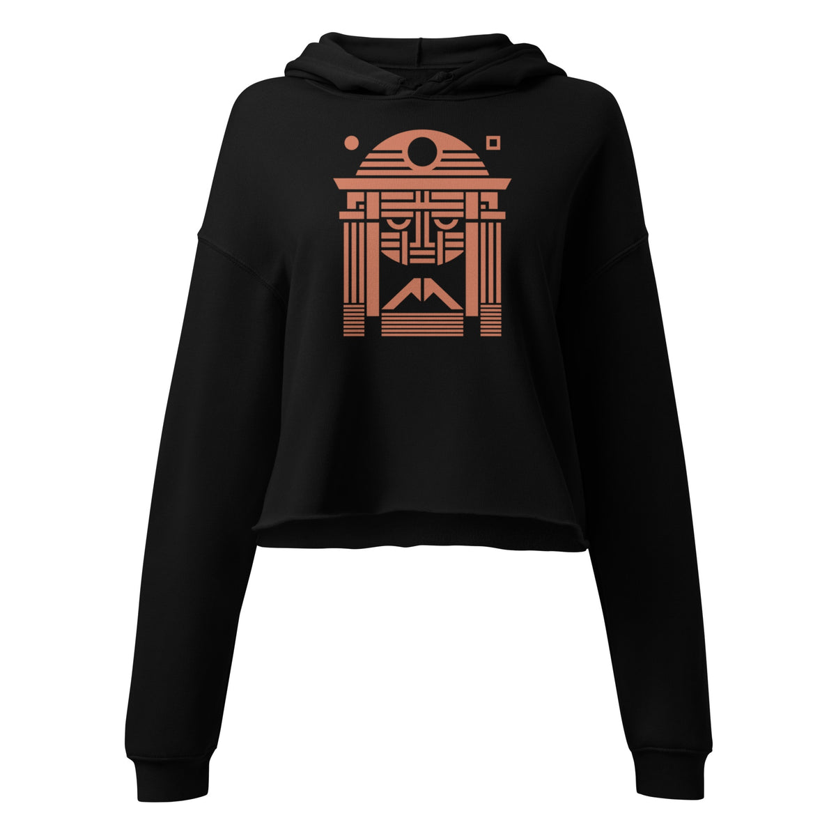 samurai culture–inspired crop hoodie