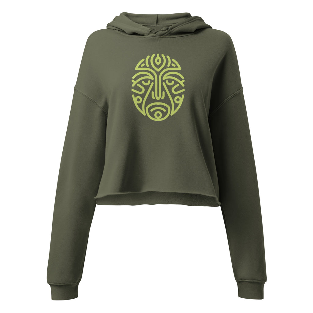 celtic inspired (origin green) crop hoodie