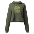 celtic inspired (origin green) crop hoodie