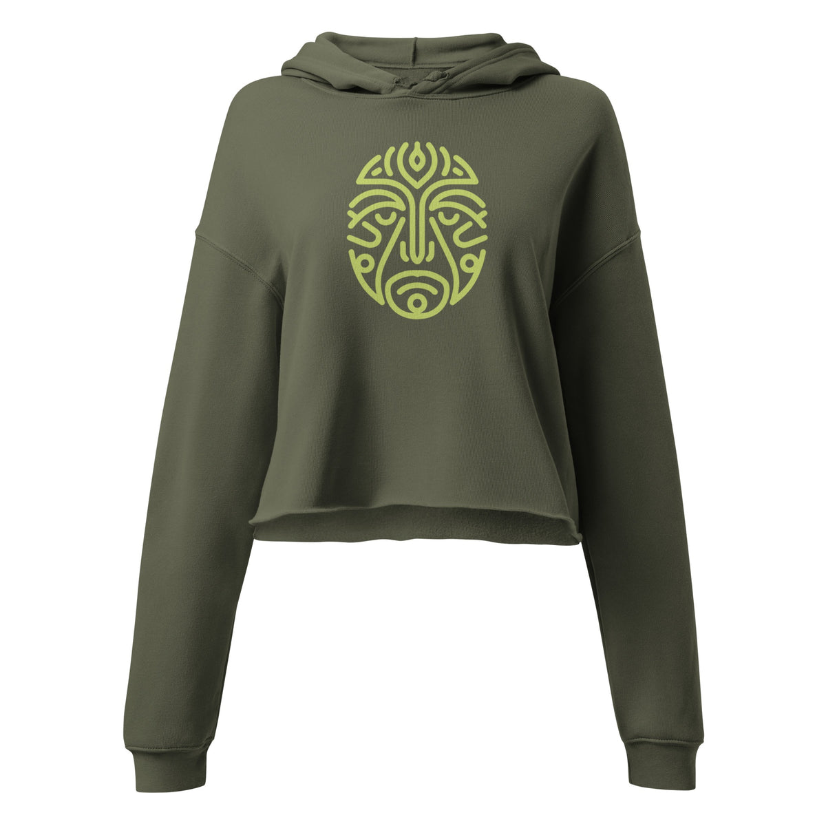 celtic inspired (origin green) crop hoodie