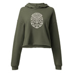 celtic inspired (soft beige) crop hoodie