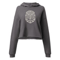 celtic inspired (soft beige) crop hoodie