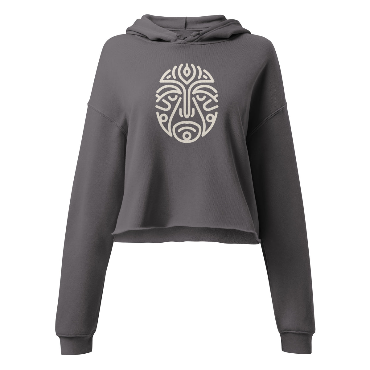 celtic inspired (soft beige) crop hoodie